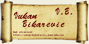 Vukan Bikarević vizit kartica